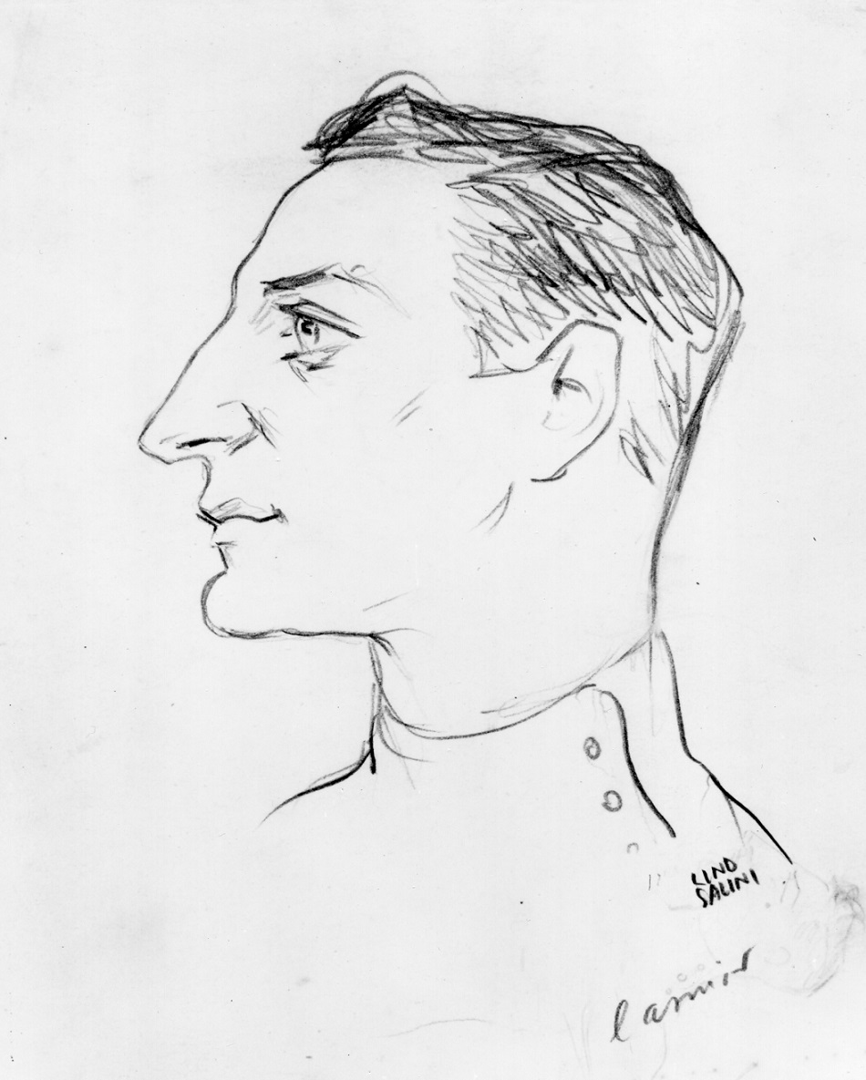  Erwin Casmir, Porträtzeichnung v. Lino Salini (1889–1944), undatiert, Quelle: Institut für Stadtgeschichte, Frankfurt am Main.